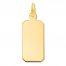 Dog Tag Charm 14K Yellow Gold