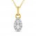 Forever Connected Diamond Necklace 1/3 ct tw Pear/Round-Cut 10K Yellow Gold 18"