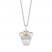 Disney Treasures Minnie Mouse Cultured Pearl & Diamond Necklace 1/10 ct tw Round-Cut Sterling Silver/10K Rose Gold 17"