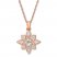 Diamond Necklace 1/3 ct tw Round-cut 10K Rose Gold