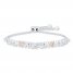 Mom Bolo Bracelet Diamond Accents Sterling Silver/10K Gold
