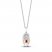 Disney Treasures Vintage Minnie Mouse Garnet Necklace 1/15 ct tw Diamonds Sterling Silver 17"