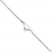 Puffed Heart Anklet Sterling Silver 9" Length
