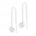 Heart Threader Earrings 14K White Gold
