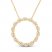 Circle of Gratitude Diamond Necklace 1/2 ct tw Round-cut 10K Yellow Gold 19"