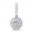 True Definition Basketball Charm 1/10 ct tw Diamonds Sterling Silver