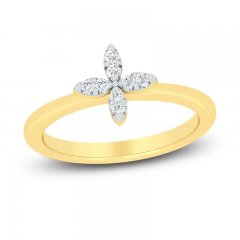 Diamond Ring 1/10 ct tw Round-cut 10K Yellow Gold
