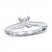 Diamond Solitaire Ring 1/3 carat Princess-Cut 14K White Gold