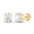 Diamond Solitaire Earrings 1 ct tw Round-cut 10K Yellow Gold