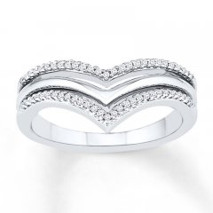 Diamond Ring 1/6 ct tw Round-cut Sterling Silver