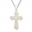 Men's Cross Necklace Lord's Prayer Stainless Steel