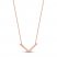Chevron Necklace 14K Rose Gold 16" to 18" Adjustable