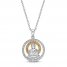 Citrine & White Lab-Created Sapphire Buddha Necklace Sterling Silver 18"