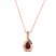 Le Vian Garnet Necklace 1/20 ct tw Diamonds 14K Strawberry Gold 18"
