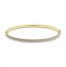 Glitter Flexible Bangle Bracelet 14K Yellow Gold