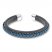 Men's Bracelet Stainless Steel/Leather 7.5" Length