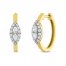 Forever Connected Diamond Hoop Earrings 3/8 ct tw Pear/Round 10K Yellow Gold