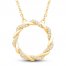 Circle of Gratitude Diamond Necklace 1/8 ct tw Round-cut 10K Yellow Gold 19"