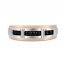 Men's Black Diamond Wedding Band 1/4 ct tw Round-cut 10K Two-Tone Gold