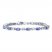 Tanzanite & White Sapphire Fashion Bracelet Sterling Silver