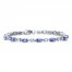 Tanzanite & White Sapphire Fashion Bracelet Sterling Silver