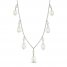 Cultured Pearl Dangle Necklace Sterling Silver 18"