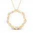 Circle of Gratitude Diamond Necklace 3/8 ct tw Round-cut 10K Yellow Gold 19"