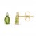 Peridot & Diamond Earrings 1/20 ct tw 10K Yellow Gold