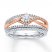 Diamond Bridal Set 1/2 ct tw Round-cut 10K Two-Tone Gold