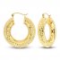 Diamond-cut Tube Hoop Earrings 10K Yellow Gold
