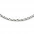 Men's Curb Link Necklace Sterling Silver 24" Length