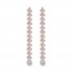 Diamond Drop Earrings 3/8 ct tw Round-cut 10K Rose Gold