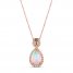 Le Vian Opal Necklace 3/8 ct tw Diamonds 14K Strawberry Gold 18"