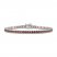 Garnet Line Bracelet Sterling Silver 7.25"
