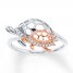 Diamond Turtle Ring 1/20 carat tw Sterling Silver/10K Gold