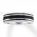 Men's Black Diamond Band 1/2 ct tw Round-cut 14K White Gold