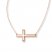 Sideways Cross Necklace 14K Rose Gold