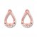 Diamond Teardrop Earrings 1/20 ct tw Round-cut 10K Rose Gold