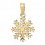 Snowflake Charm 14K Yellow Gold