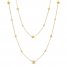 Italian Beaded Necklace 14K Yellow Gold 30"