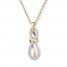 Infinity Necklace 1/5 ct tw Diamonds 10K Yellow Gold