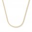 Wheat Chain Necklace 14K Yellow Gold 24" Length