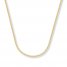 Wheat Chain Necklace 14K Yellow Gold 24" Length
