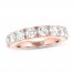 Leo Diamond Anniversary Ring 2 ct tw Round-cut 14K Rose Gold