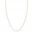 Adjustable 22" Cable Chain 14K Rose Gold Appx. .9mm