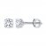 Solitaire Earrings 1 ct tw Diamonds 14K White Gold