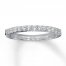 Diamond Wedding Band 1/3 ct tw Round-cut 14K White Gold
