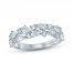 Monique Lhuillier Bliss Diamond Wedding Band 1-1/4 ct tw Pear & Round-cut 18K White Gold
