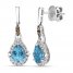 Le Vian Blue Topaz Earrings 3/8 ct tw 14K Vanilla Gold