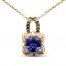 Le Vian Tanzanite Necklace 1/6 ct tw Diamonds 14K Strawberry Gold 20"